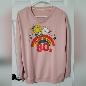 NWOT Rainbow brite Made in the 80s sweater, thin pink large